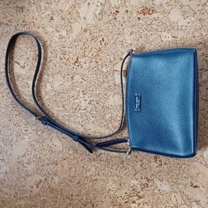 Kate Spade Navy Pebbled Calf Leather Crossbody Bag & Dust Bag! NWOT